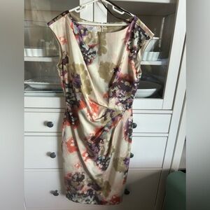 Suzi Chin for Maggy Boutique Multicolor Midi Dress Size 2